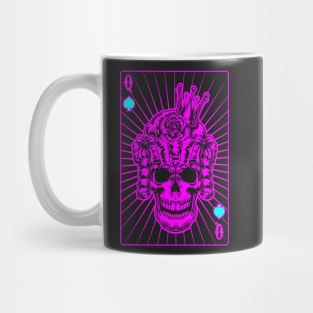 Queen of Spades Pink Skull Mug